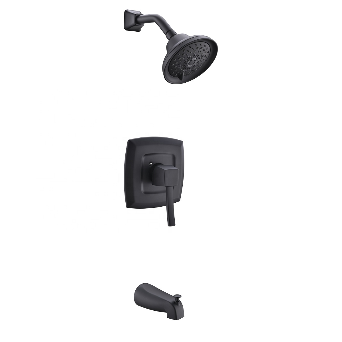 Favorable Durable Noir Classique Moderne Salle De Bains 5 Façons Robinet De Baignoire De Douche Ensemble De Bain Et De Douche