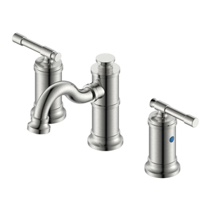 Robinet de salle de bain 3 trous Robinets de salle de bain Nickel brossé