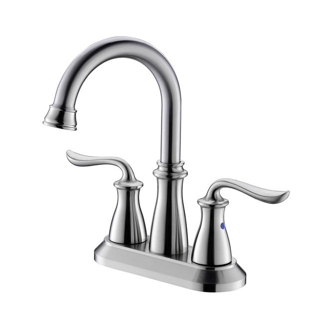 Robinet de salle de bain en nickel brossé Robinet de salle de bain à 3 trous