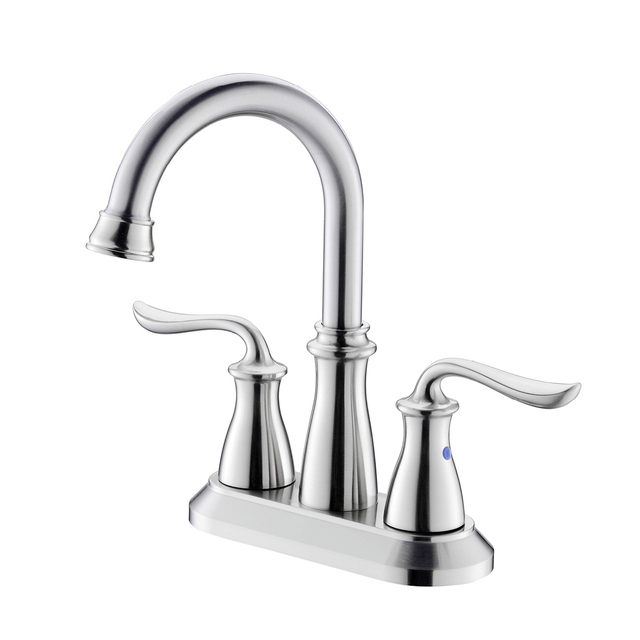 Robinet de salle de bain central chromé Robinet de salle de bain 3 trous
