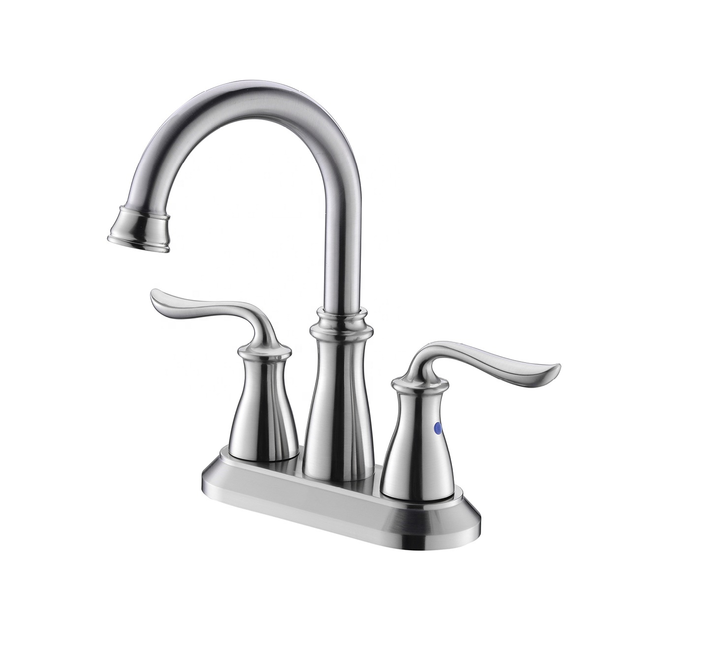 Robinets de baignoire de salle de bain montés sur le pont avec 2 poignées robinet de lavabo mitigeur chaud et froid