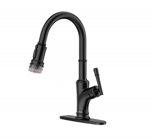 CUPC Pulvérisateur Cuisine Robinet Cuisine Évier Mélangeur Noir Mat Pull Down Cuisine Robinet