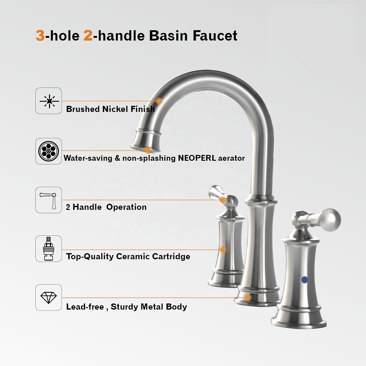 Robinet de lavabo de salle de bains de haute qualité bon marché de gros moderne de mode