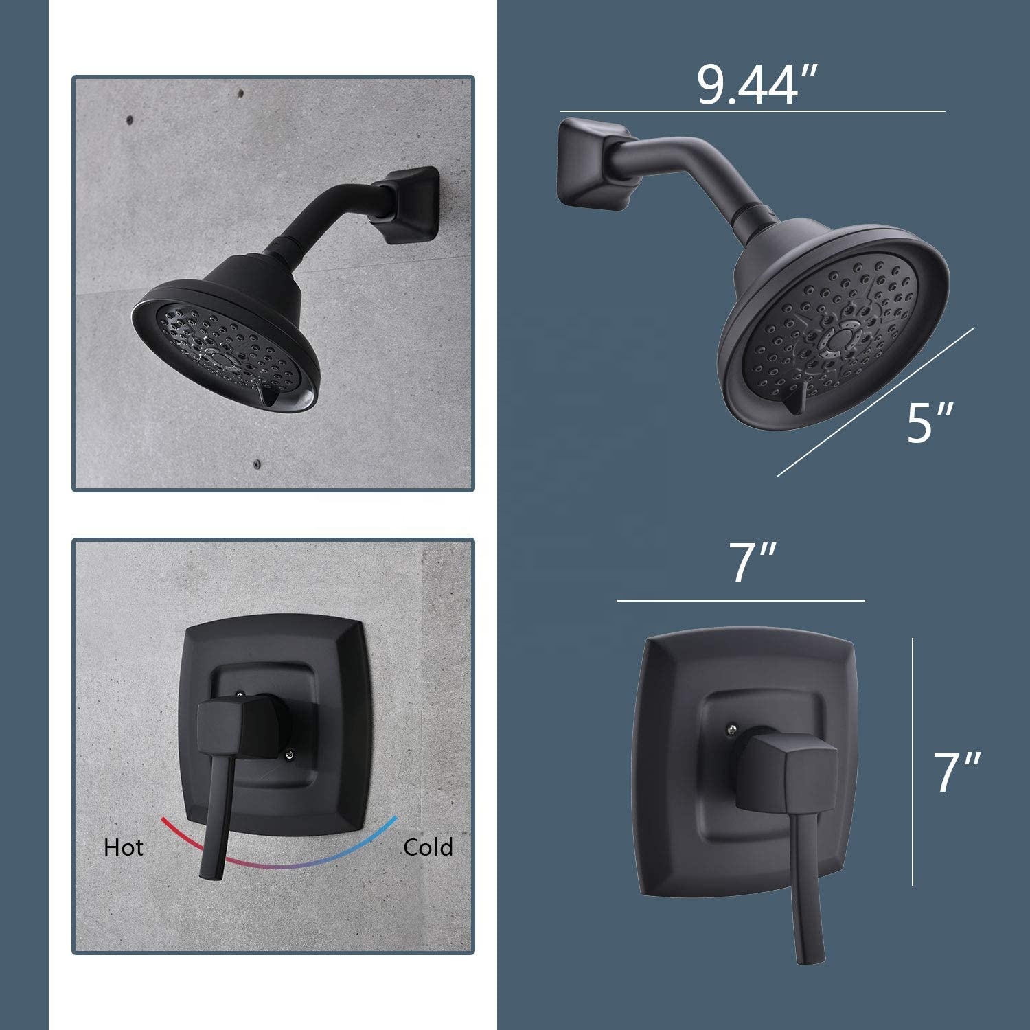 Ensembles de robinet de salle de bain Ensembles de douche de bain mitigeur de douche dissimulé